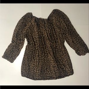 4-Michael Kors brown and black cheetah print tunic
